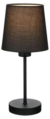 Immagine prodotto di Lampada da tavolo Lampada da tavolo 1xE14 Paralume in tessuto nero 25W Interruttore a cavo Briloner