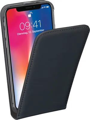Produktbild von PEDEA Flip Classic für Apple iPhone X/ Xs, Schwarz