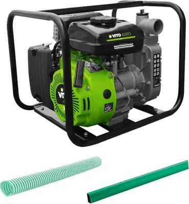 Image de Pompe à eau 105 Cm3 4T 3CV Evacuation eaux usées Kit Tuyaux 10m Ø43Cm VITO