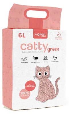 Zdjęcie produktu dla Aqpet Friends CattyGreen – żwirek dla kotów z naturalnym soją, pochodzenia roślinnego