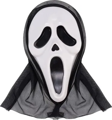 Produktbild von Scream Maske Kostümmaske - für Herren & Damen als Kostüm für Halloween - Ghostface Horror Verkleidung Ghostmaske