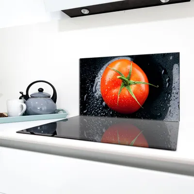 Imagen del producto de Placa de vitrocerámica protectora para cocina, 90x52 cm, diseño tomate