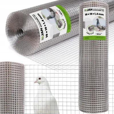 Produktbild von Volierendraht - 19x19x1,4mm - 5m² - Leicht - Wetterbeständig Knotengeflechtzaun