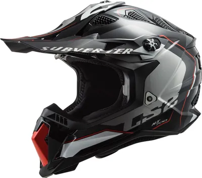 Produktbild von LS2 MX700 Subverter Evo II Arched Motocross Helm, schwarz/silber, XS (53/54)