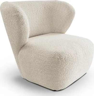 Produktbild von Masseno Polstersessel LUSSO, Modern Loungesessel ergonomisch, Bucle-Stoff Beige