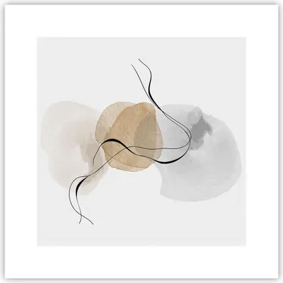 Produktbild von Poster - Poster ohne Rahmen - Abstrakt minimalistisch Aquarell - 30x30 cm - Wand Bild - Wanddeko - Wandbilder - Kunstposter - Wandposter - Bilder - Kunstdruck - Wanddekoration - P2XAC30x30-4827