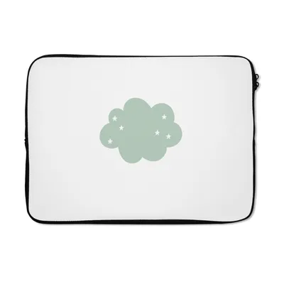 Produktbild von MuchoWow® Laptop Hülle 14 ZollWolke - Mädchen - Jungen - Sterne - Pastell - Kind Laptoptasche - Laptoptasche - Stoßsicher - Schutzhaube