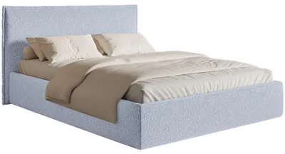 Produktbild von Selsey Softie Slim – Polsterbett 180×200 mit Bettkasten und Lattenrost, Chenille, hellblau