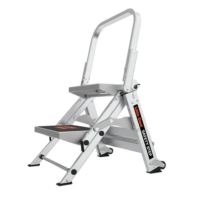 Produktbild von Little Giant Leitern, Sicherheitsschritt, 2-stufig, Modell 10310BAEN 150 kg, Aluminium Tritthocker mit Handlauf…