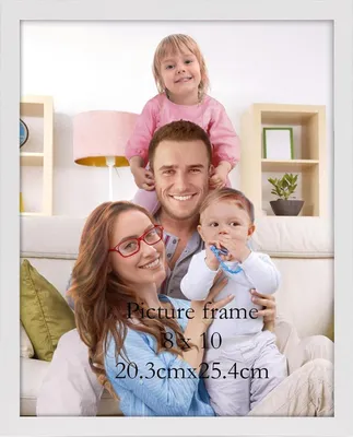 Obrázek produktu pro Bílý rámeček na fotografie 20x25 cm, moderní design, na stěnu nebo na stůl