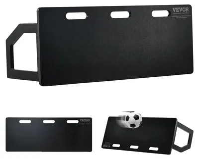 Productafbeelding van VEVOR voetbalterugkaatsbord, draagbaar trainingsbord van 100 x 40 cm, terugkaatswand voor voetbaltraining, geschikt voor kinderen en jongeren, dubbel-hoekig trainingsbord voor voetbal. Kleur: zwart