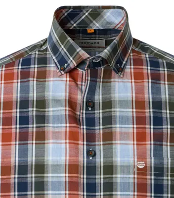 Produktbild von Redmond - Comfort Fit - Herren Freizeithemd Kurzarm (261045999), Größe:3XL, Farbe:Terra (205)