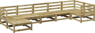 Produktbild von vidaXL 7-tlg. Garten-Sofagarnitur Kiefernholz Imprägniert