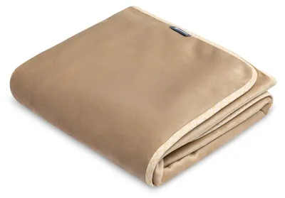 Sensillo Plüsch-Babydecke, Beige, 80 x 100 cm, weiche Decke für Babys