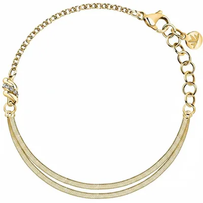Immagine prodotto di Bracciale doppio placcato oro con cristalli Torchon SAWZ05.