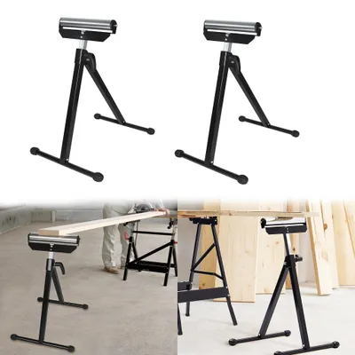 Productafbeelding van TANYEAR 2 stuks rolbokken, 90 kg draagvermogen, in hoogte verstelbaar tot 109 cm, inklapbaar, snelsluiting