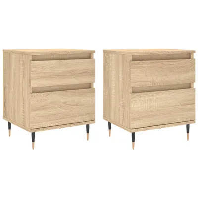 Produktbild von Nachttische 2 Stk. Sonoma-Eiche 40x35x50 cm Holzwerkstoff