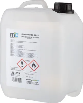Produktbild von Isopropanol 99,9 %, Isopropylalkohol, Reinigung, Desinfektion, 5 L