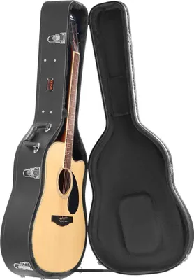 Produktbild von Akustikgitarren-Hartschalenkoffer 43,31 Zoll mit Schloss und Schlüsseln für Akustikgitarren