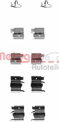 Produktbild von 10x METZGER 109-1240 Zubehörsatz Scheibenbremsbelag Vorne für MAZDA 3 (BL) für TOYOTA RAV 4 II (CLA2, XA2, ZCA2, ACA2) für MITSUBISHI PAJERO PININ