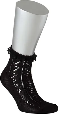 Produktbild von Ajoursöckechen mit Spitze schwarz 40-42