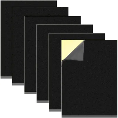 Obrázek produktu pro Samolepicí pěnové desky, 6 kusů, rozměry 300x200x5 mm, pro akustickou izolaci nábytku