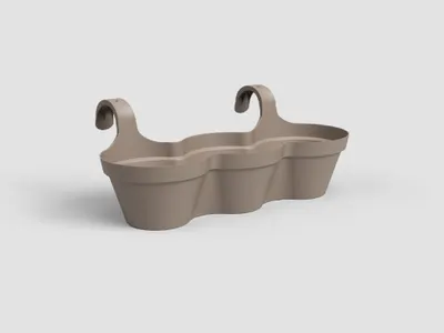 Obrázek produktu pro ARTEVASI Blumentopf für Balkon Capri Individ - 30,5 x 54 x H 28 cm - 11 L - Grau taupe