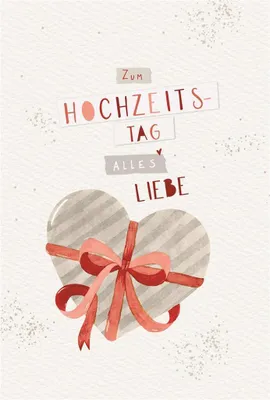 Produktbild von Hochzeitstag - Glückwunschkarte im Format 11,5 x 17 cm mit Umschlag