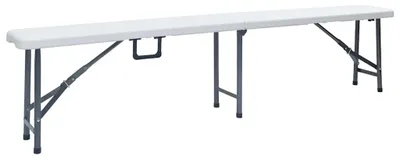 Obrázek produktu pro vidaXL Skládací zahradní lavice 2 ks 180 cm HDPE Bílá