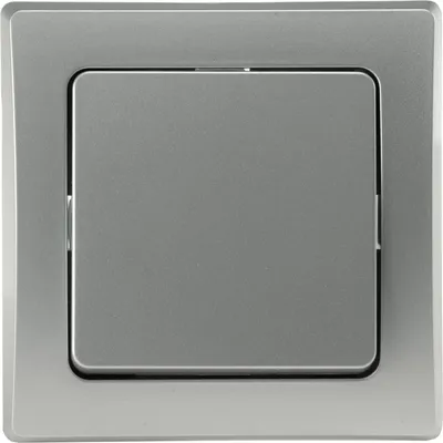 Produktbild von DELPHI Wechsel-Schalter 250V/ 10A, inkl. Rahmen, UP, silber