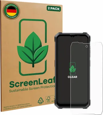 Produktbild von 2x ScreenLeaf Schutzfolie für Blackview BL7000 nachhaltiger Displayschutz Display Schutz Folie Klar Transparent