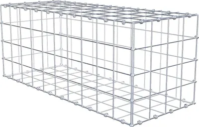 Produktbild von Gabione 100 cm x 40 cm x 40 cm (L x H x T), Maschenweite 10 x 10 cm, Spiralring
