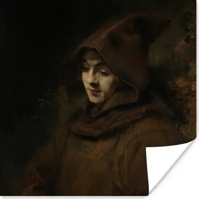 Produktbild von MuchoWow® Poster Titus im Habit - Gemälde von Rembrandt van Rijn 30x30 cm - Wandposter - Printing