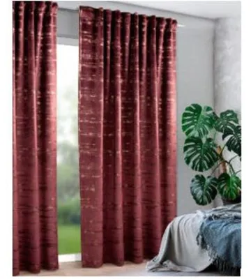 Produktbild von Fertigschal verdeckte Schlaufen "Radiant" - Größe (HxB): 280x135cm Farbe: Rot
