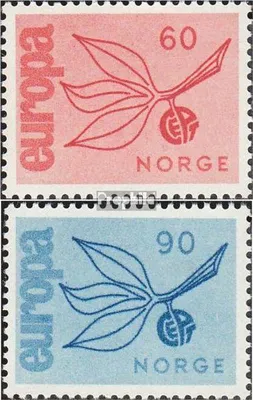 Produktbild von Briefmarken Norwegen 1965 Mi 532-533 (kompl.Ausg.) gestempelt Europa