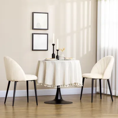 Immagine prodotto di Sedie da pranzo - Sedie - Sedie a conchiglia - Sedie da cucina - Sedie di design - Set da 2 - Rivestimento
