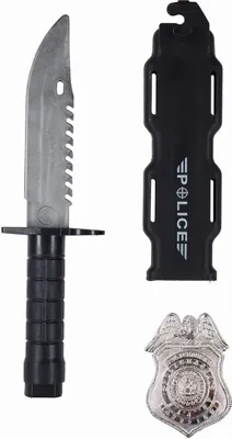 Produktbild von Kinder Spielzeug Set SWAT Polizei Messer Marke Karneval Fasching Kostüm Zubehör