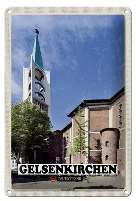 Produktbild von Blechschild Städte Gelsenkirchen Alstadtkirche 20x30cm