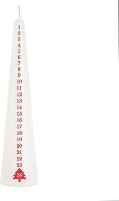 Image de Bougie Conique De L'avent, 25Cm, Blanche
