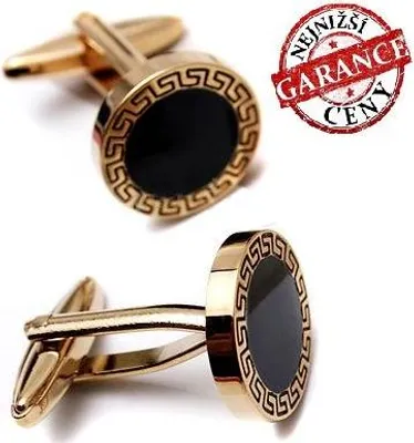Image de Boutons de manchette ronds couleur or