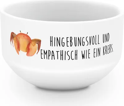 Produktbild von Mr. & Mrs. Panda Schüssel Sternzeichen Krebs - Weiß - Geschenk, Geburtstag Juli, schälchen, Müslischale, Krabbe, Meerestier, Obstschale, Snackschale, Krebse, Horoskop