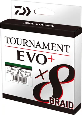Produktbild von Daiwa Tournament X8 Braid EVO+  Dark Green 135m 0.20 mm 18.0kg