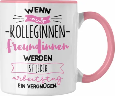 Produktbild von Trendation - Kollegin Tasse Geschenk Freundinnen Arbeitskollegin Geschenkidee Abschied Beste Kollegin der Welt (Rosa)