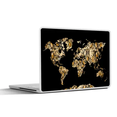 Produktbild von MuchoWow® Laptop Aufkleber Sticker Cover Karte - Luxus - Schlange 32.5x23.5 cm - Sticker für Laptop - Selbstklebend