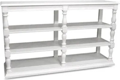 Produktbild von Casa Padrino Landhausstil Konsole Weiß 160 x 45 x H. 95 cm - Massivholz Regalschrank - Landhausstil Möbel