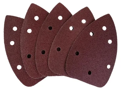 Image de Triangles ponçage grain 120 140x140x8mm 5pcs pour ponçeuse 18V
