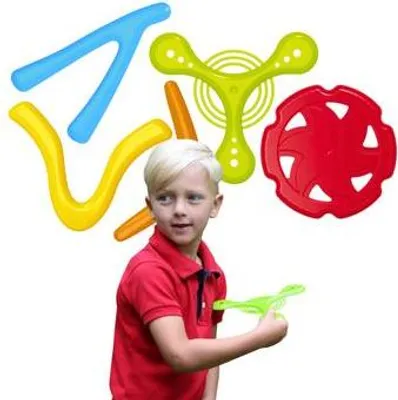 Obrázek produktu pro Házecí Sada Dva Disky Frisbee Tři Bummerangy