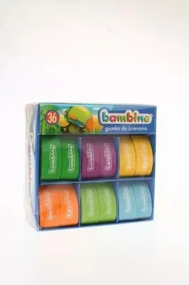 Zdjęcie produktu dla Gumka do ścierania (36szt) BAMBINO