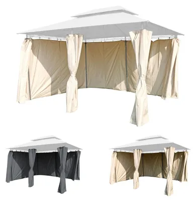 6er Seitenteile Pavillon 4x3m Gartenpavillon Seitenwand Sichtschutz