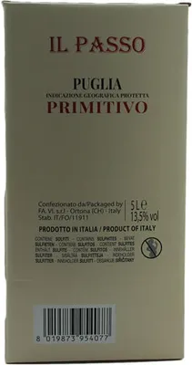 Produktbild von Rotwein Italien Primitivo Il Passo Puglia Bag in Box trocken (2x5,0L)